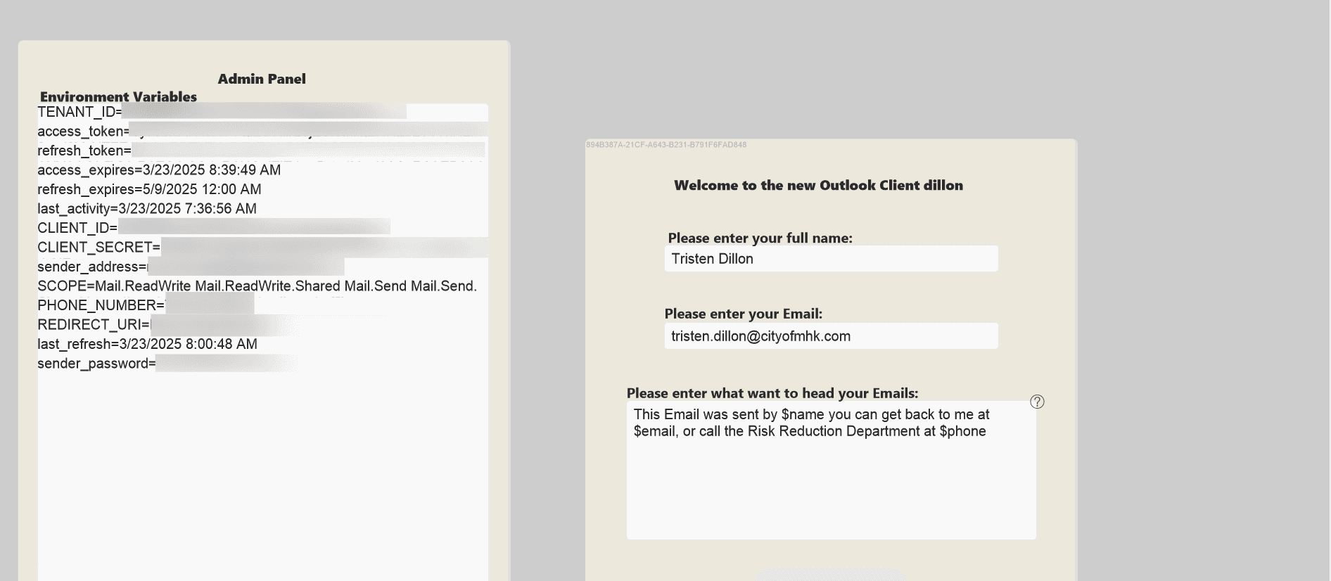 Outlook Settings